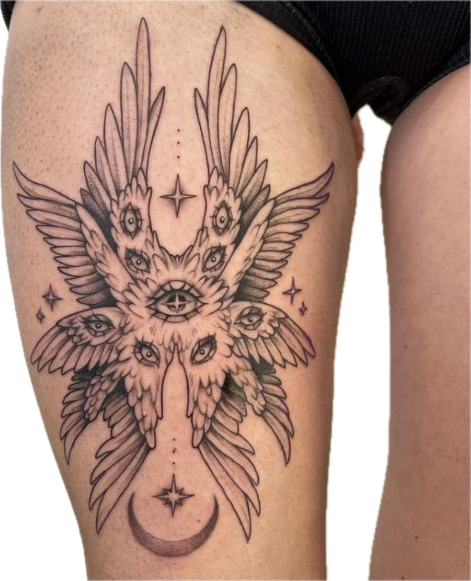 28 Seraphim Tattoo Ideas: Sacred Wings, Watchful Eyes, and Sharp Lines
