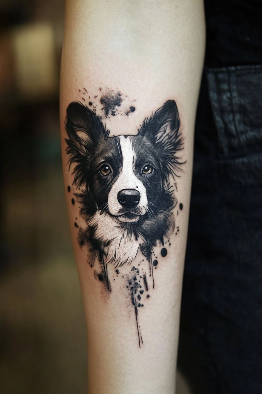 30 Heartfelt Dog Memorial Tattoo Ideas: Unique Paw Prints, Fine Line Portraits &#038; Tiny Tributes