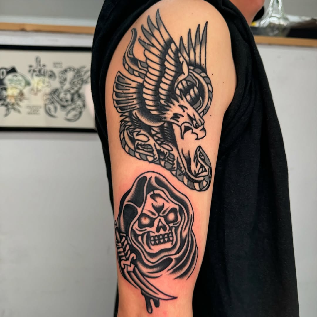 28 Traditional Tattoo Sleeve Ideas: Bold American, Black and Grey, Neo &#038; Japanese Designs for Every Style