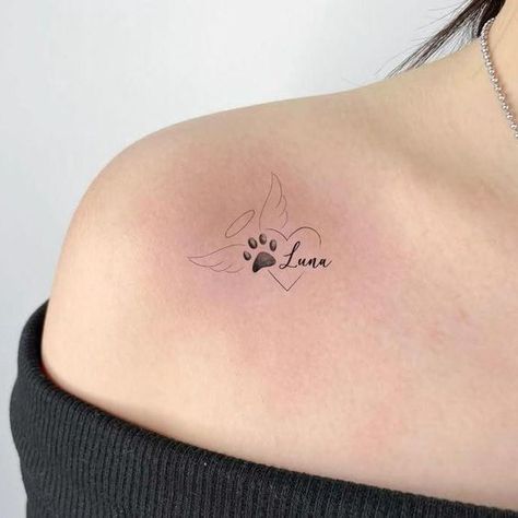 30 Heartfelt Dog Memorial Tattoo Ideas: Unique Paw Prints, Fine Line Portraits &#038; Tiny Tributes