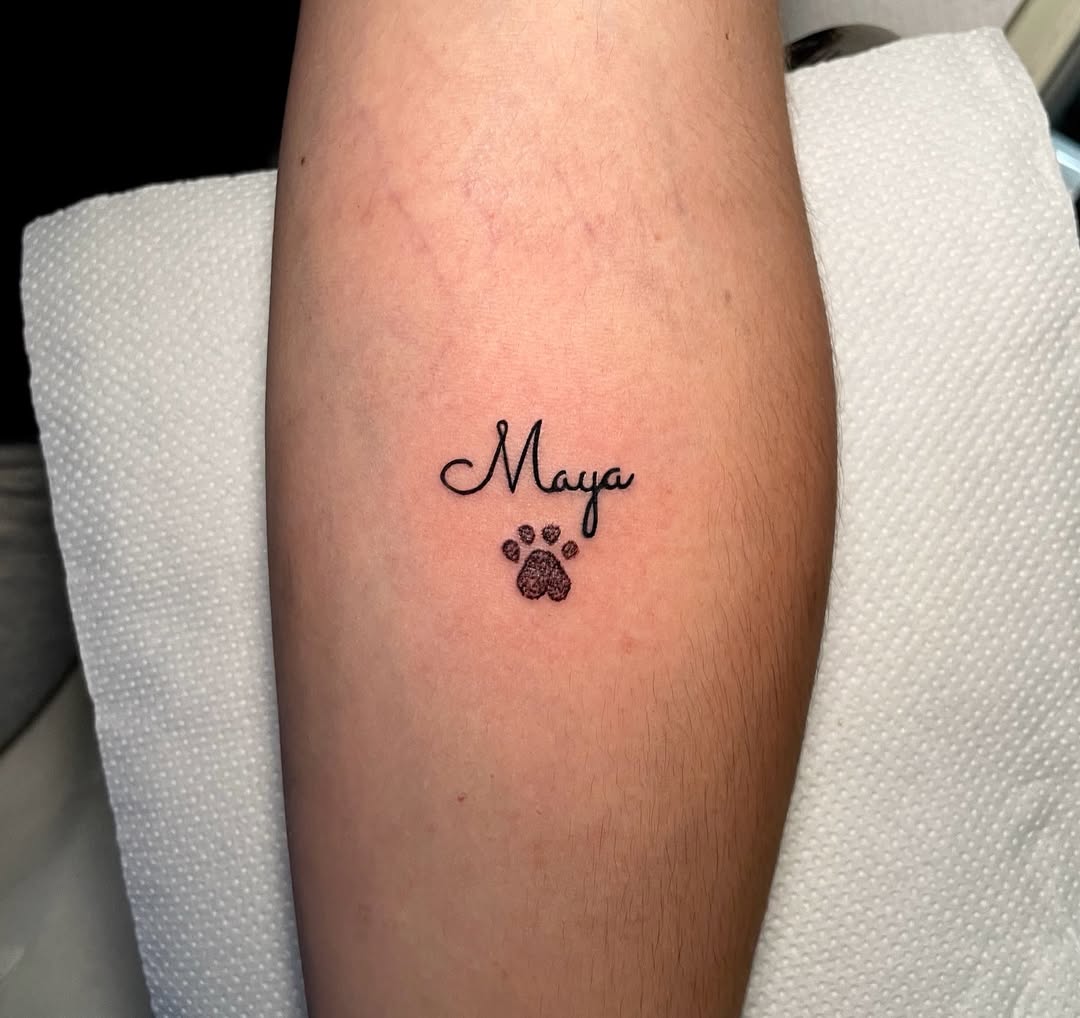 30 Heartfelt Dog Memorial Tattoo Ideas: Unique Paw Prints, Fine Line Portraits &#038; Tiny Tributes