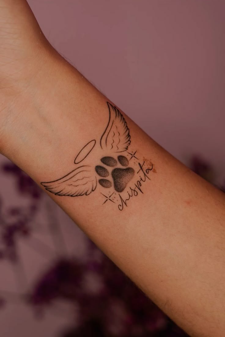 30 Heartfelt Dog Memorial Tattoo Ideas: Unique Paw Prints, Fine Line Portraits &#038; Tiny Tributes