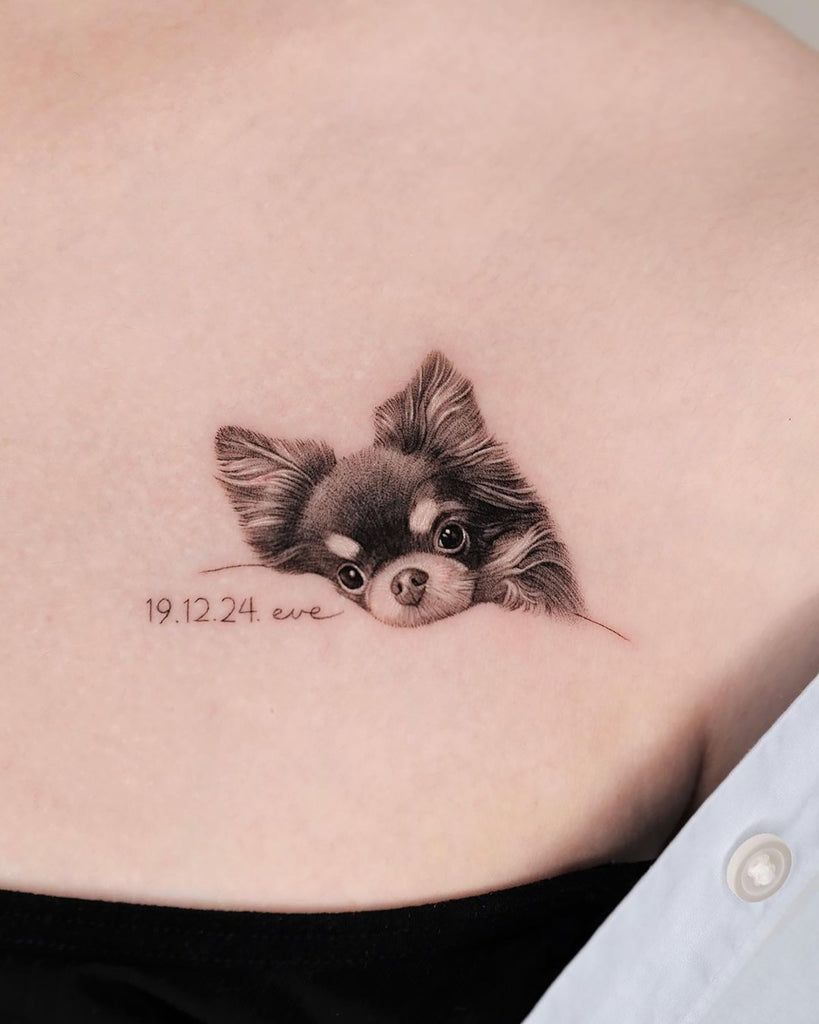 30 Heartfelt Dog Memorial Tattoo Ideas: Unique Paw Prints, Fine Line Portraits &#038; Tiny Tributes