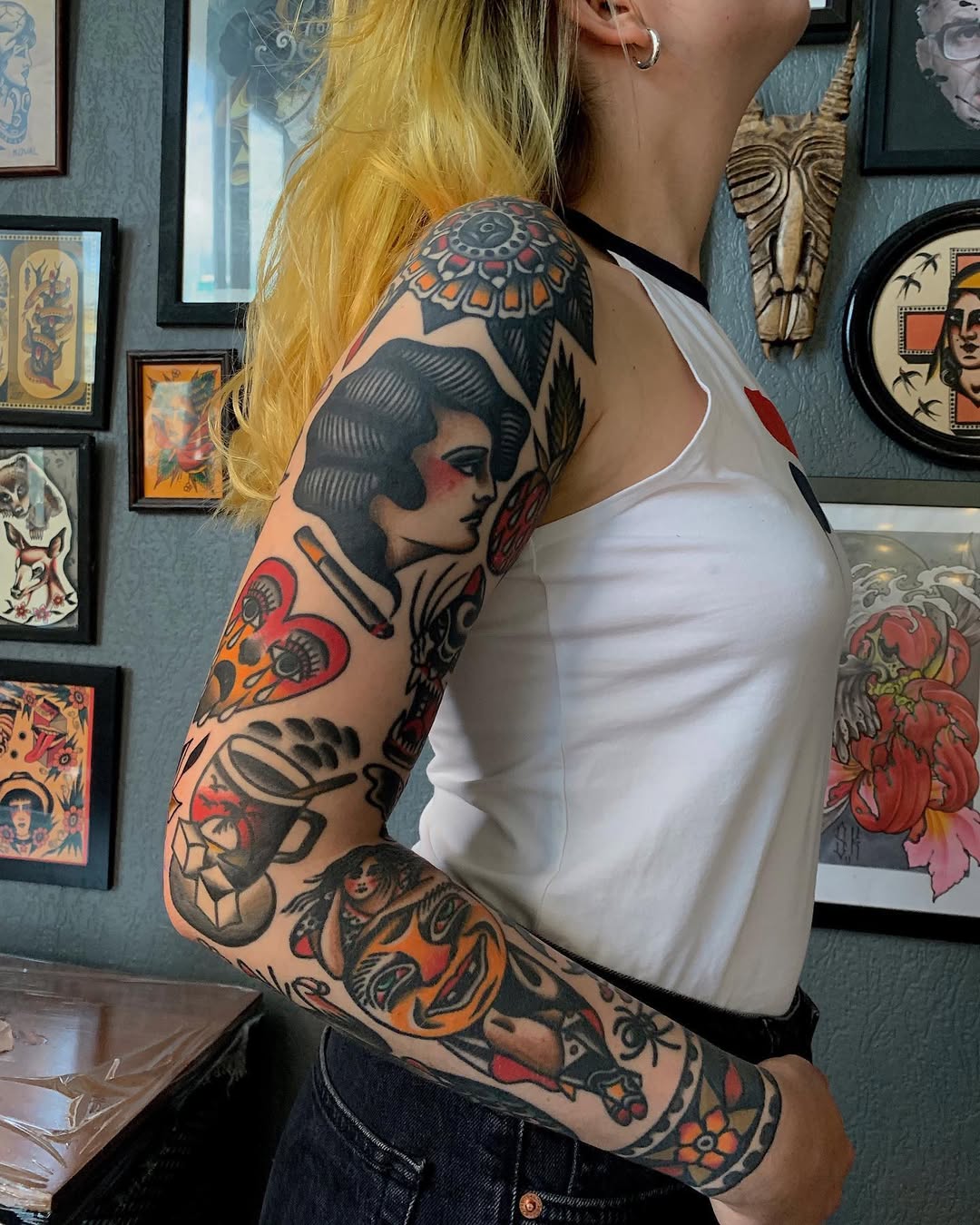 28 Traditional Tattoo Sleeve Ideas: Bold American, Black and Grey, Neo &#038; Japanese Designs for Every Style