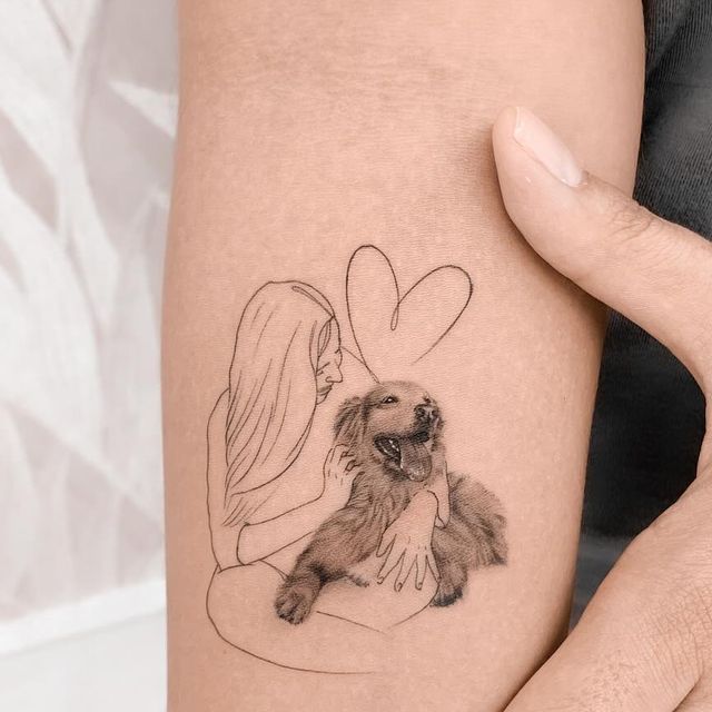 30 Heartfelt Dog Memorial Tattoo Ideas: Unique Paw Prints, Fine Line Portraits &#038; Tiny Tributes