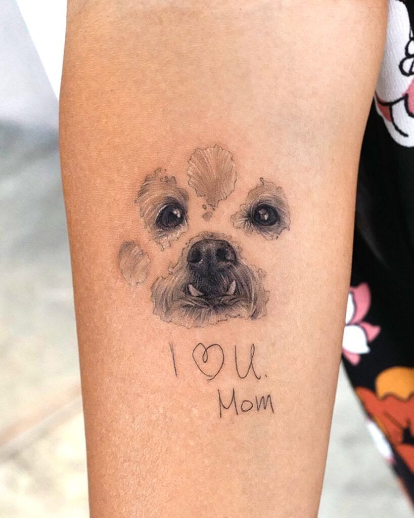 30 Heartfelt Dog Memorial Tattoo Ideas: Unique Paw Prints, Fine Line Portraits &#038; Tiny Tributes