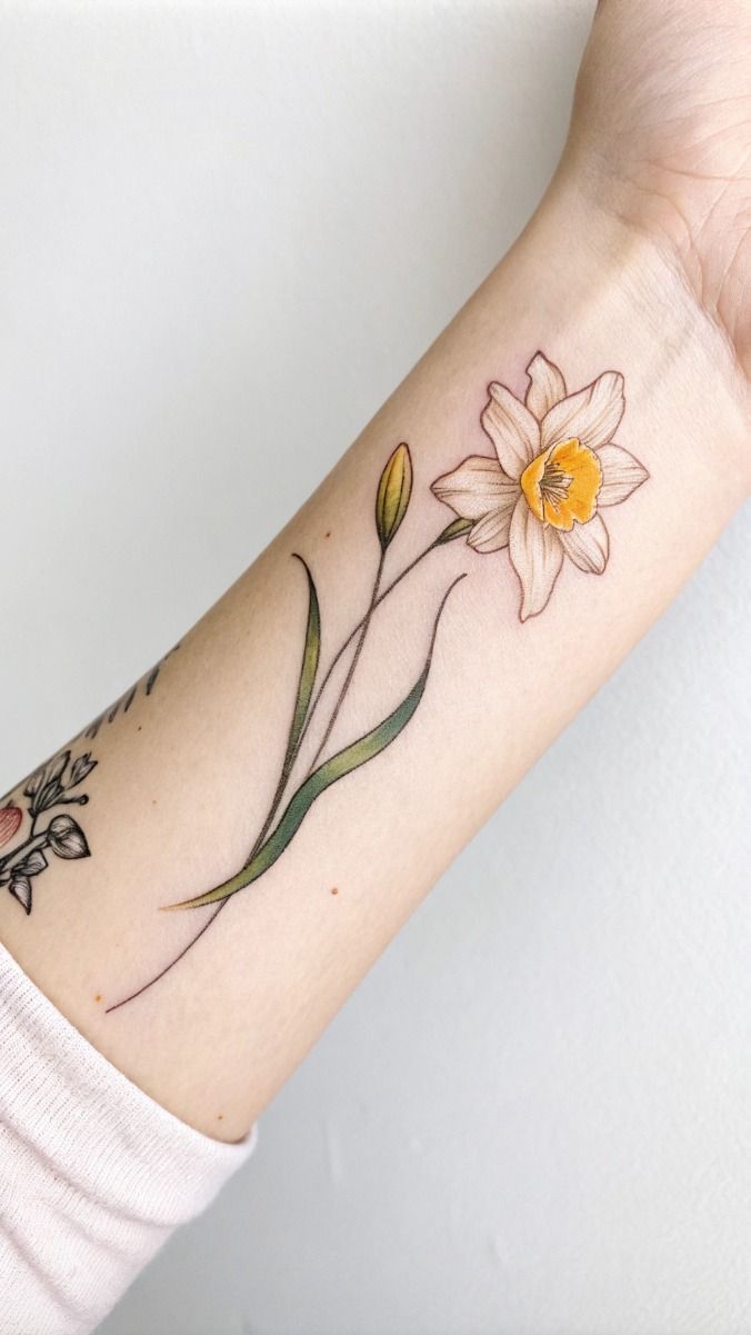 31 Narcissus Flower Tattoo Ideas: Delicate Designs Full of Meaning and Color