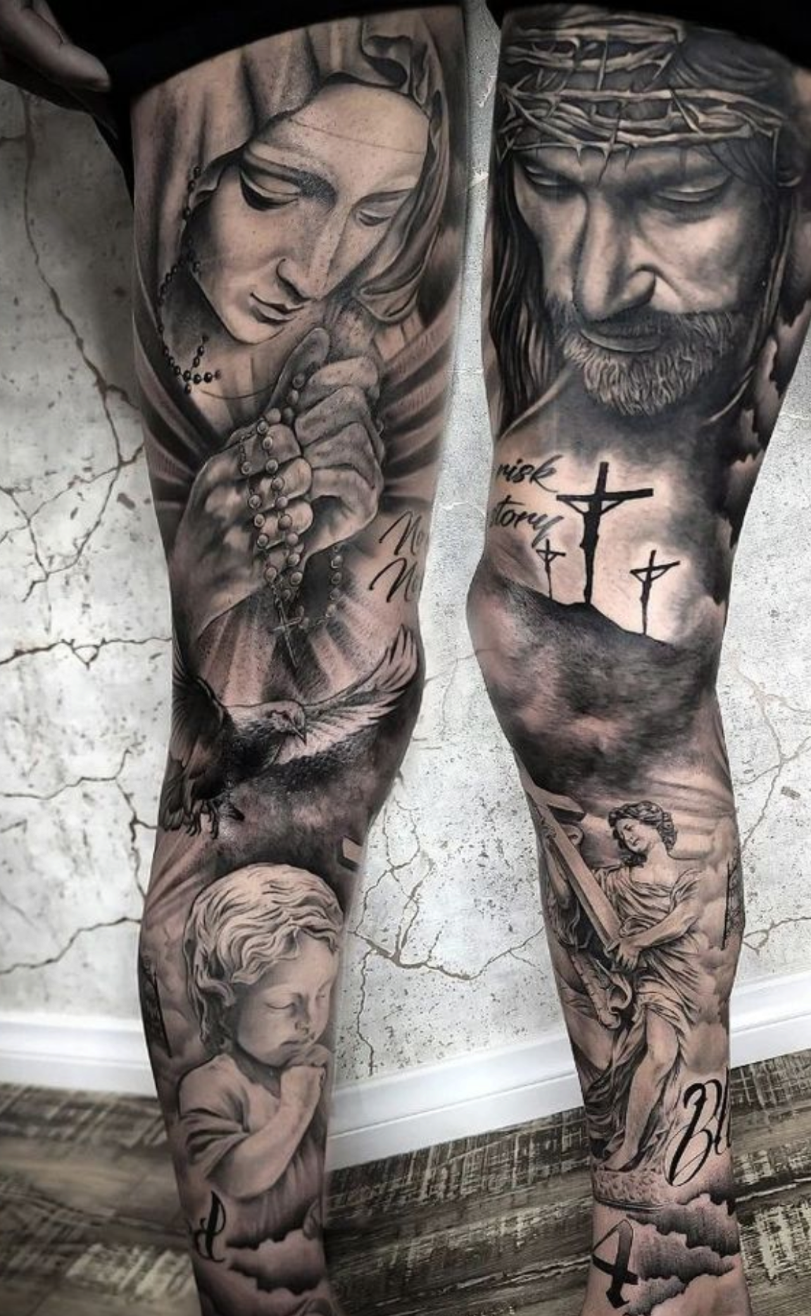 28 Chicano Tattoo Style: Lettering, Sleeves and Street Stories in Black and Grey