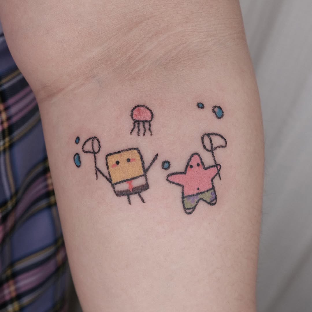 30 SpongeBob Tattoo Ideas: Playful Nostalgia Meets Modern Ink Culture