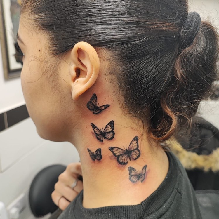 28 Butterfly Neck Tattoo Ideas: Bold and Delicate Designs for Women and Men