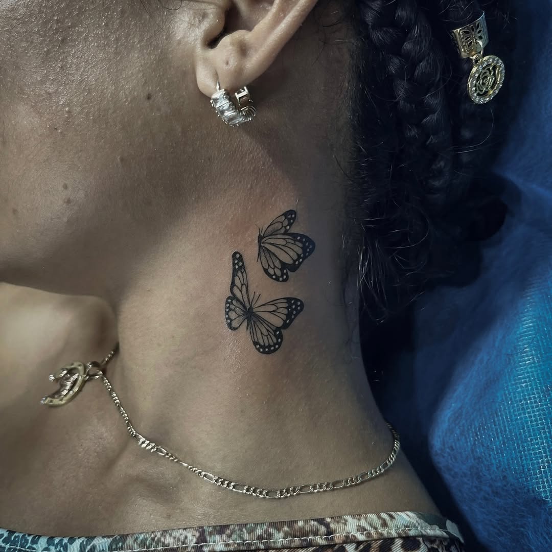 28 Butterfly Neck Tattoo Ideas: Bold and Delicate Designs for Women and Men