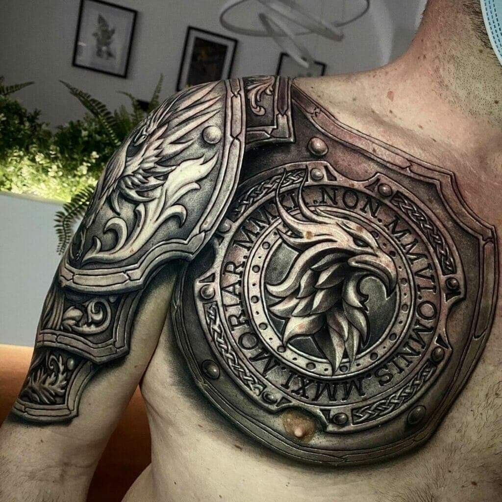 29 Armor Tattoo Ideas for Men: Medieval, Roman, and Warrior-Inspired Designs