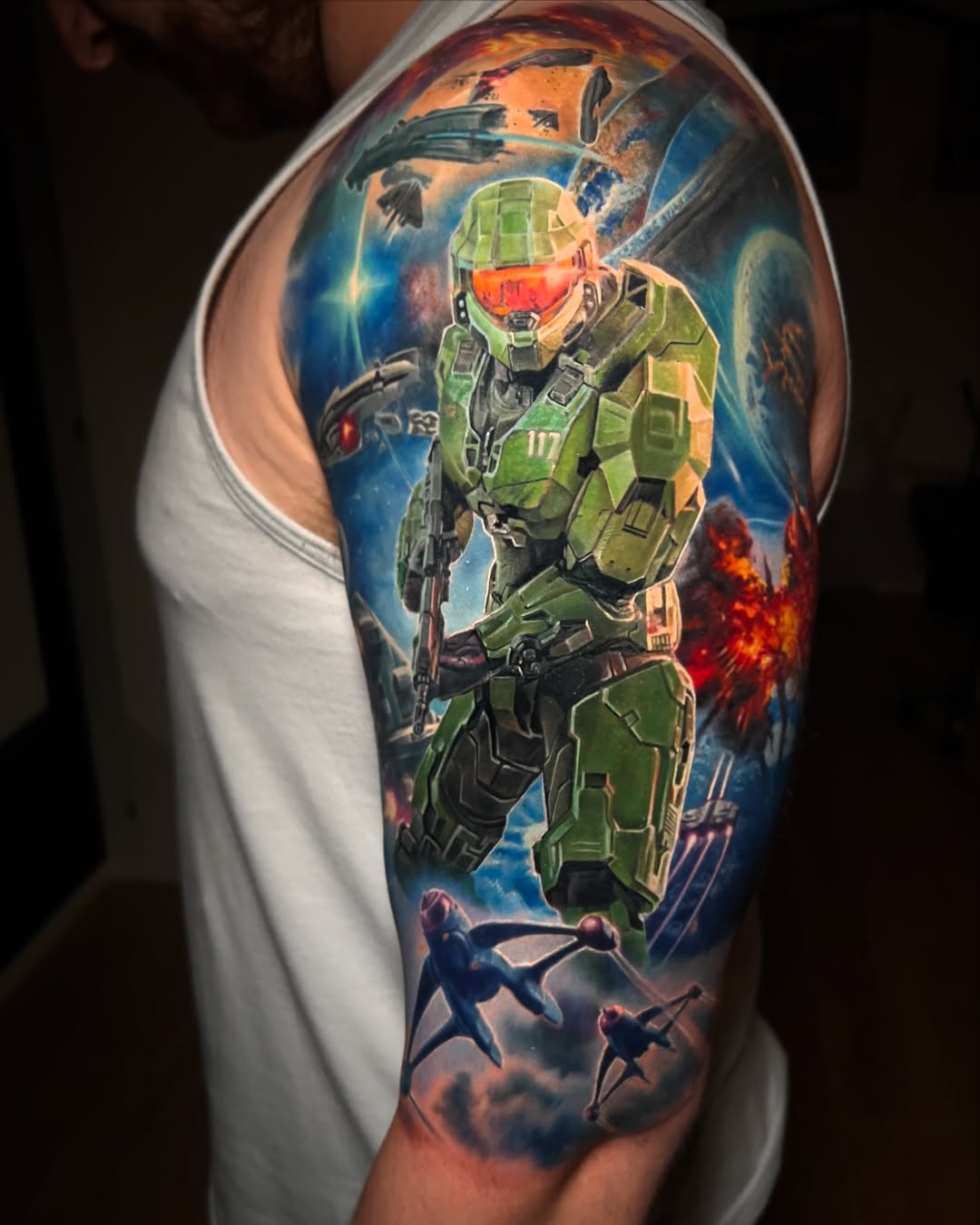 30 Halo Tattoo Ideas: Best Designs with Master Chief, Energy Swords and Iconic Halo Rings