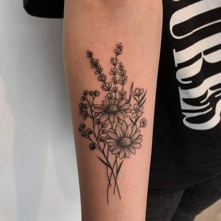 29 Flower Bouquet Tattoo Ideas: Fine Line, Birth Month and Family Designs for Women