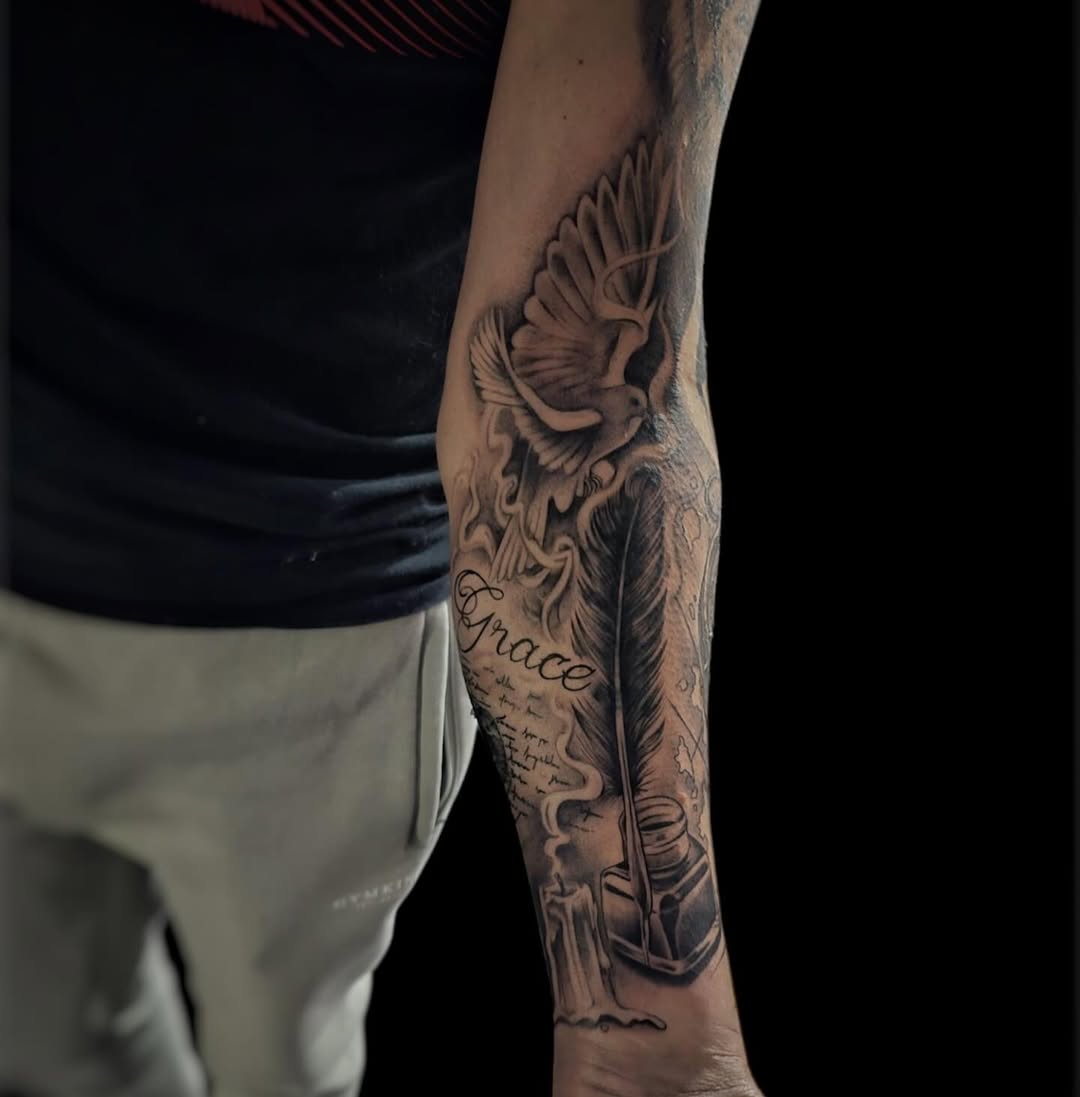 28 Inner Forearm Tattoo Ideas: Realism, Celtic Knots, Angels, Wolves & Clean Blackwork