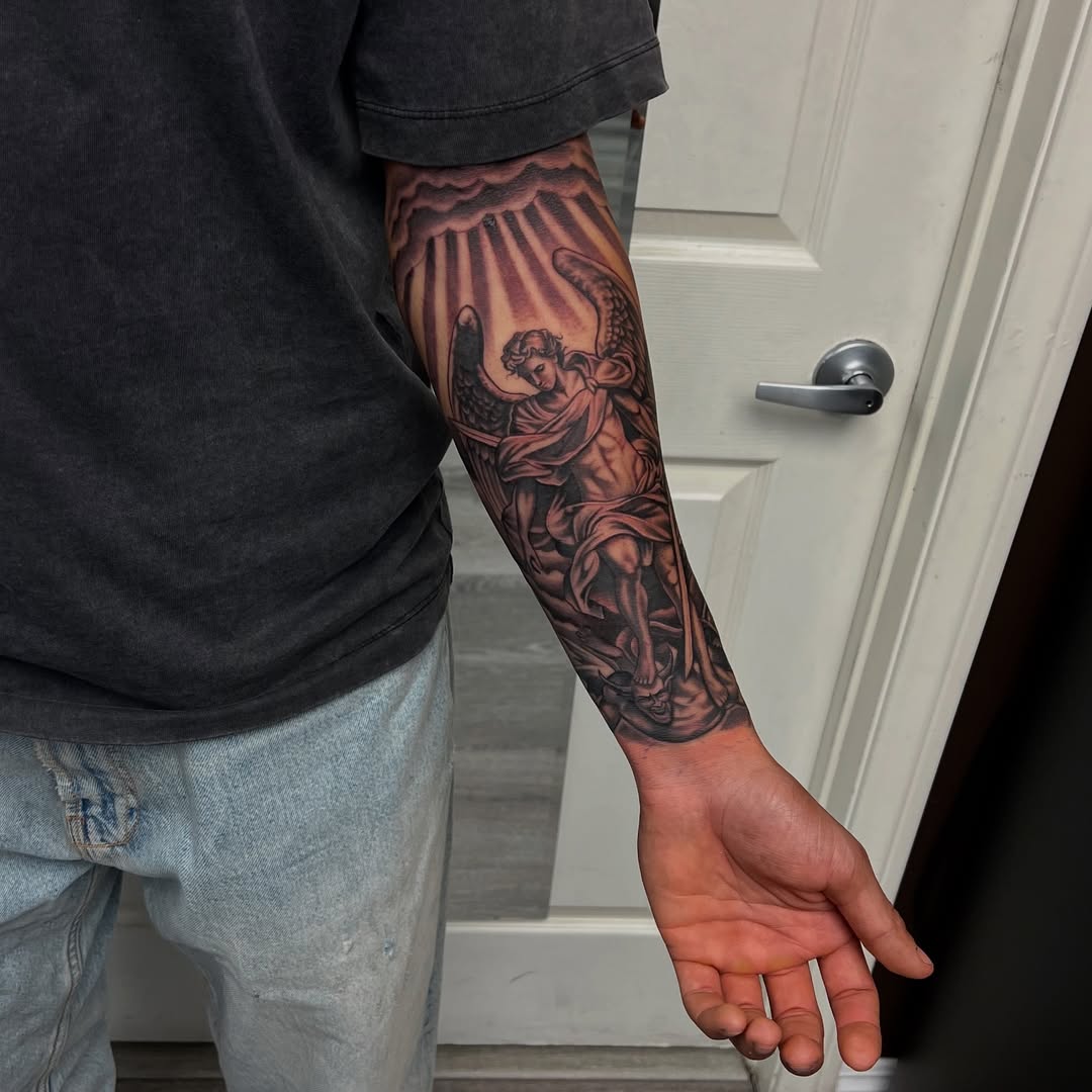 28 Inner Forearm Tattoo Ideas: Realism, Celtic Knots, Angels, Wolves & Clean Blackwork