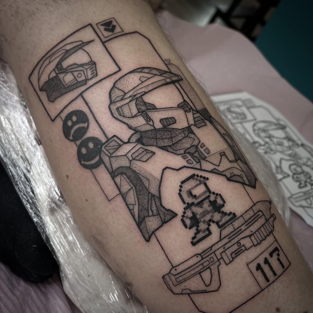30 Halo Tattoo Ideas: Best Designs with Master Chief, Energy Swords and Iconic Halo Rings