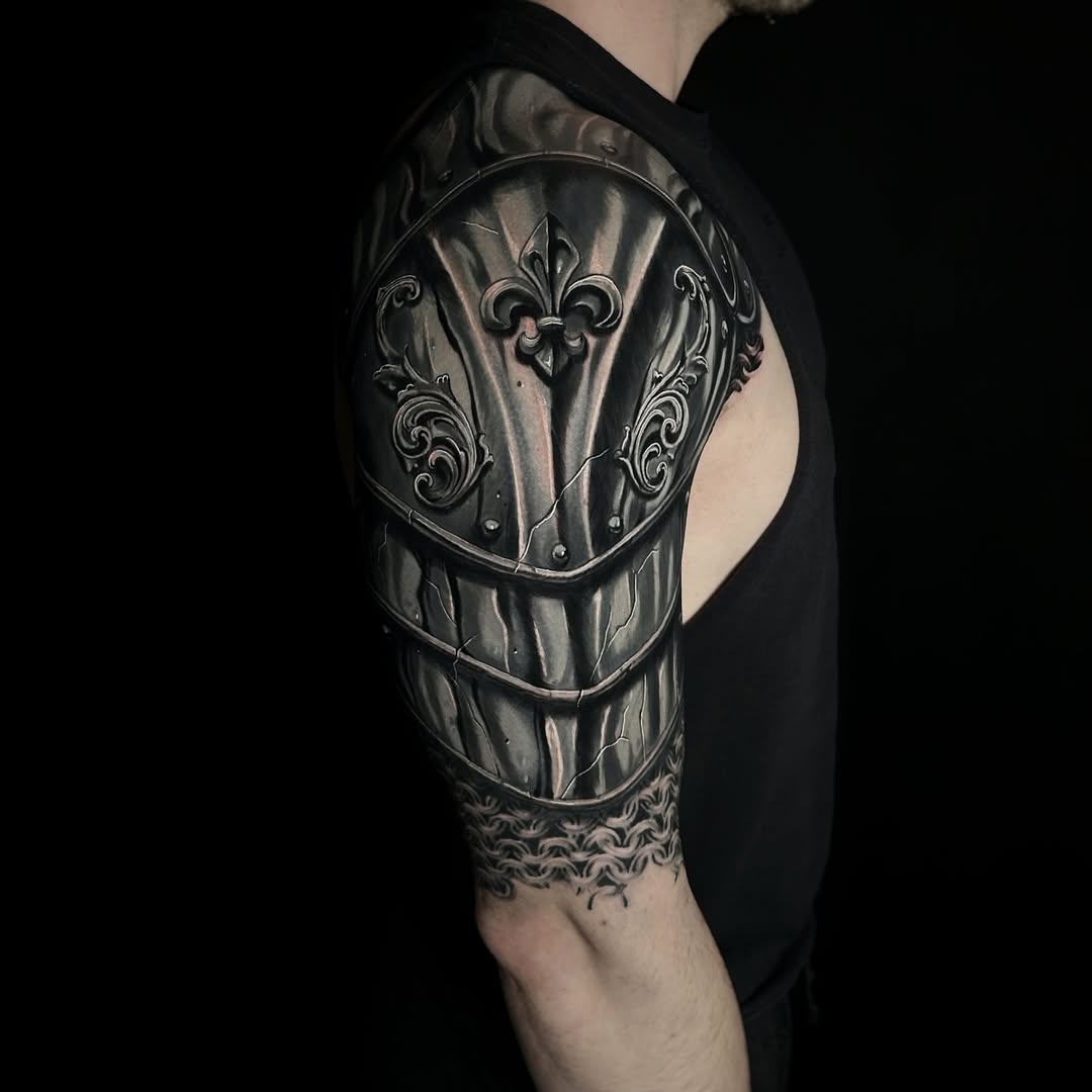 29 Armor Tattoo Ideas for Men: Medieval, Roman, and Warrior-Inspired Designs