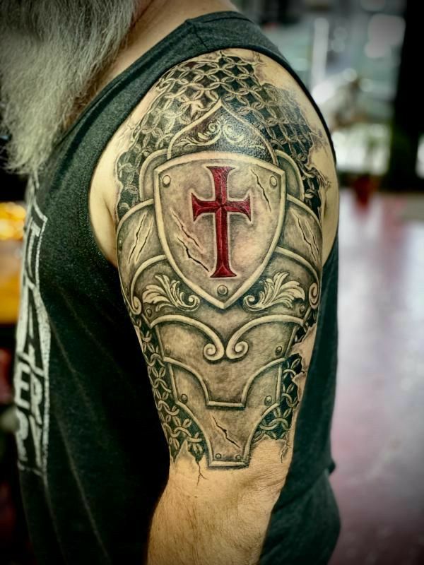 29 Armor Tattoo Ideas for Men: Medieval, Roman, and Warrior-Inspired Designs