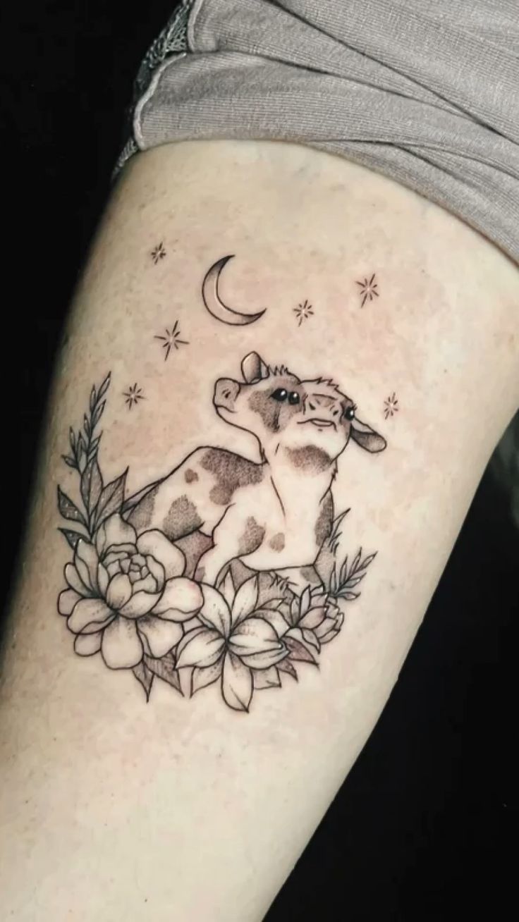 31 Calf Tattoo Ideas: From Cottagecore to Punk Cowgirl