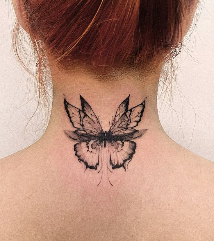 28 Butterfly Neck Tattoo Ideas: Bold and Delicate Designs for Women and Men