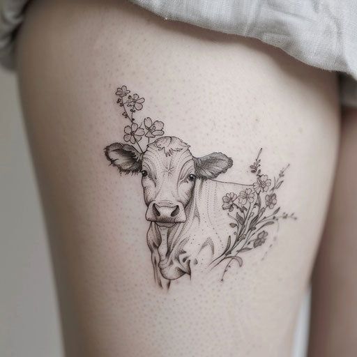 26 Cow Tattoo Ideas for Women: Cute, Minimalist, and Colorful Designs for Every Style