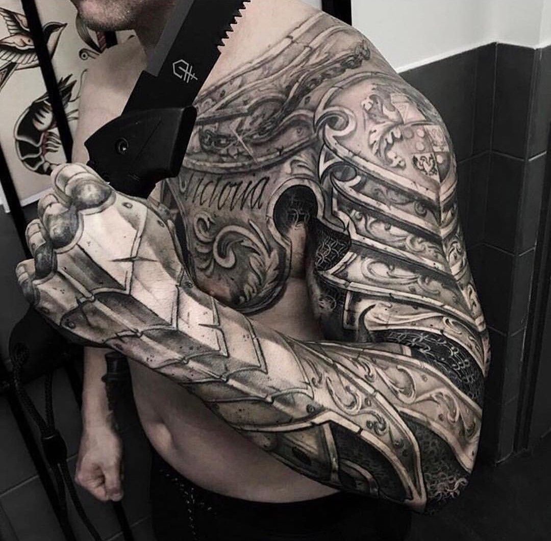 29 Armor Tattoo Ideas for Men: Medieval, Roman, and Warrior-Inspired Designs