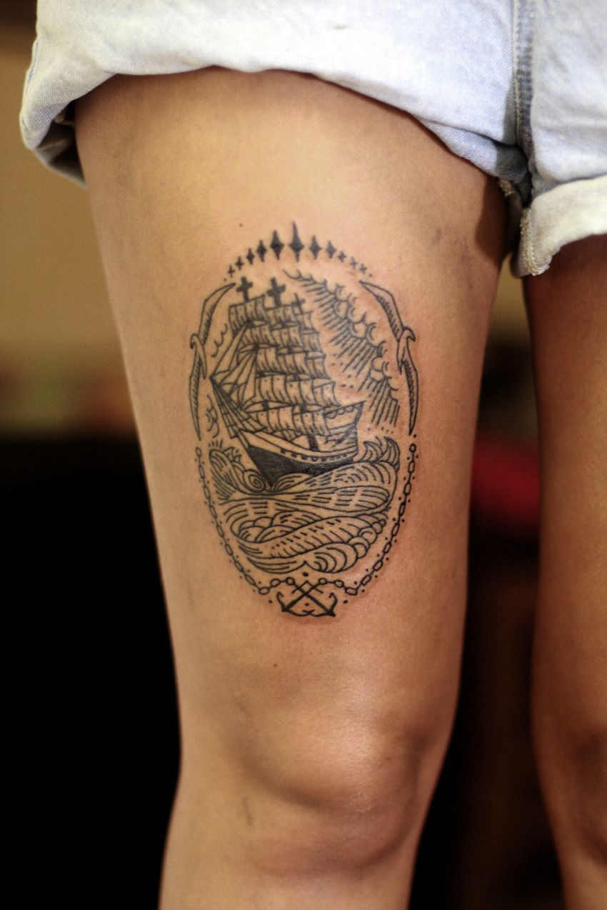 29 Ship Tattoo Ideas for Men and Women: Traditional, Sailing, and Modern Designs