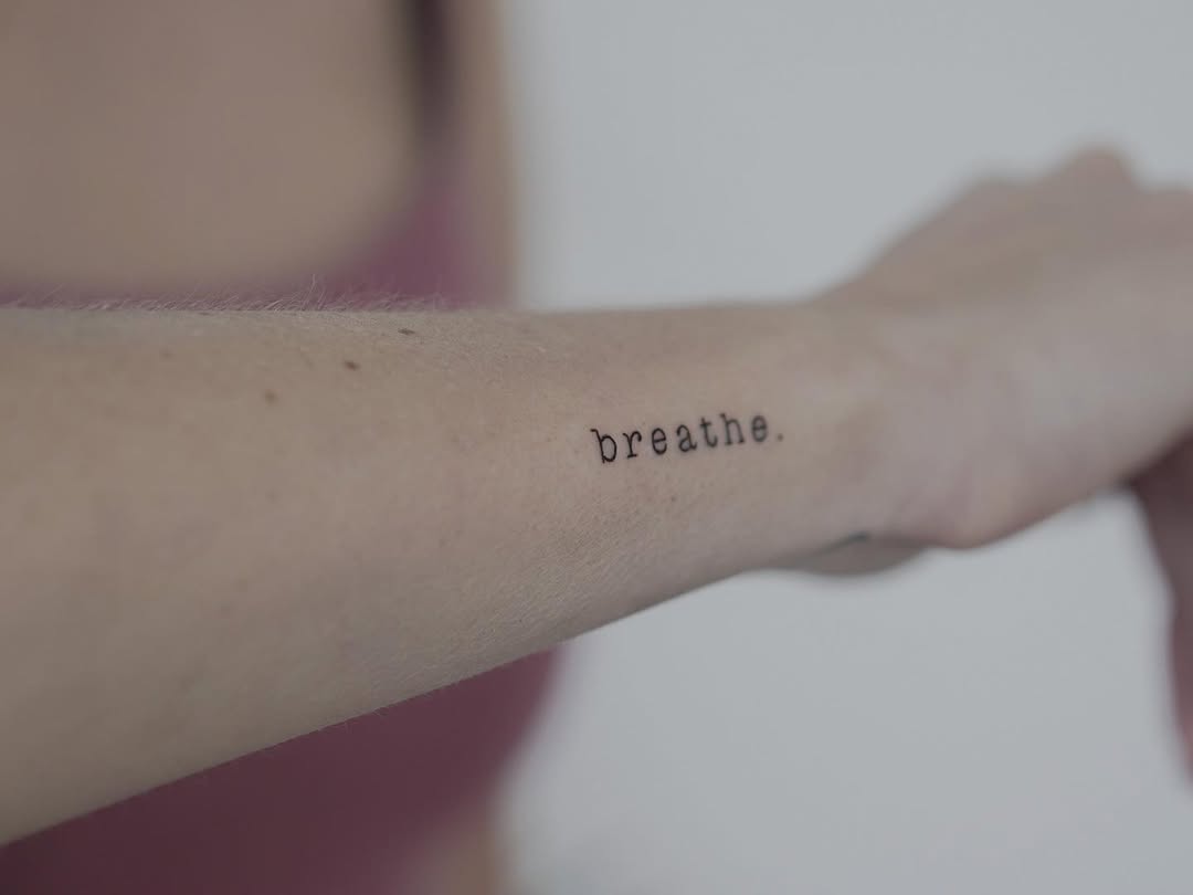 29 Breathe Tattoo Ideas: Simple Script, Fine Line, Floral, Lotus & Symbol Designs