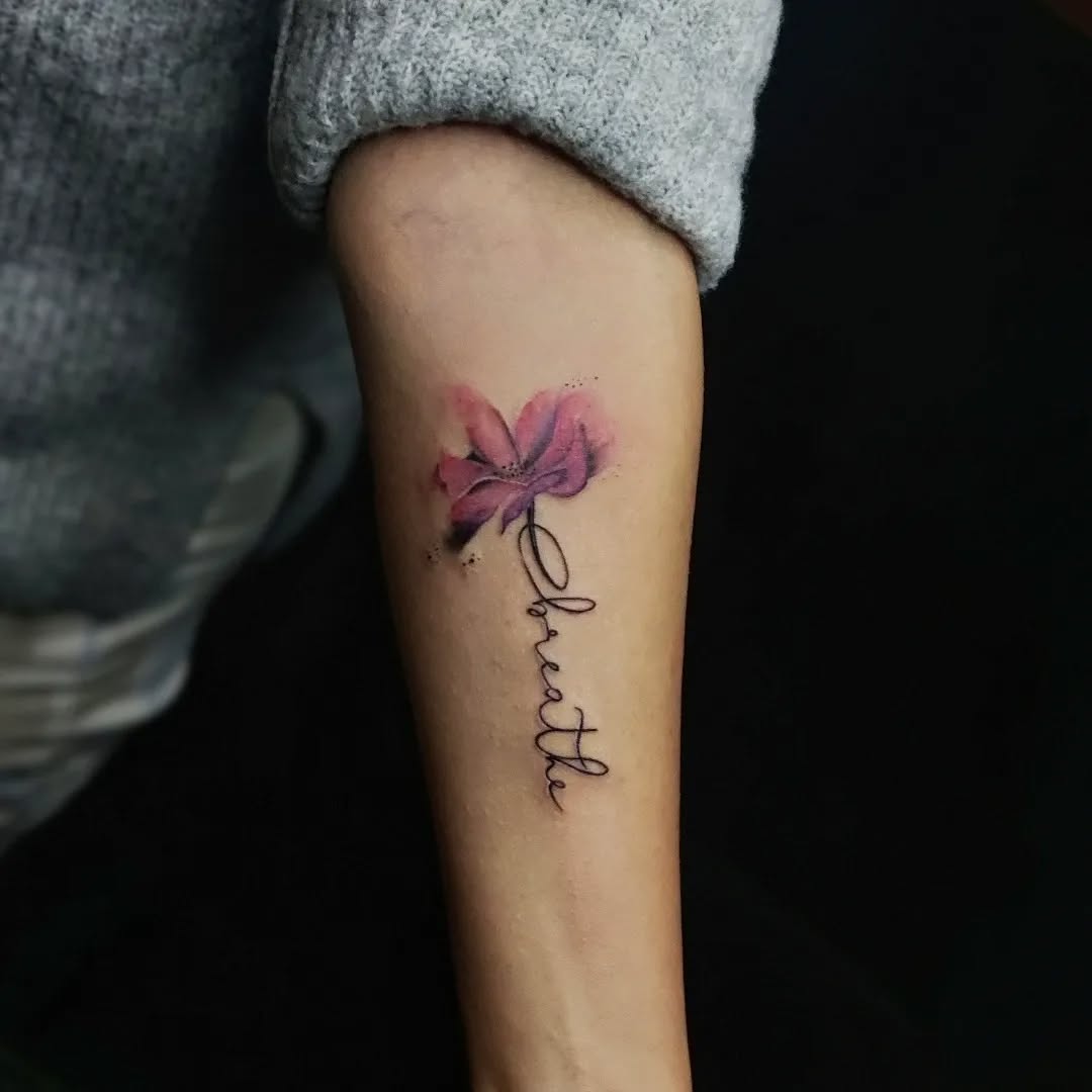 29 Breathe Tattoo Ideas: Simple Script, Fine Line, Floral, Lotus & Symbol Designs