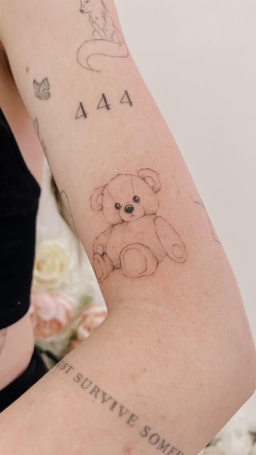 32 Teddy Bear Tattoo Ideas: Cute Tiny Fine Line Designs for Men & Women, From Childhood Stencils to Traditional Styles