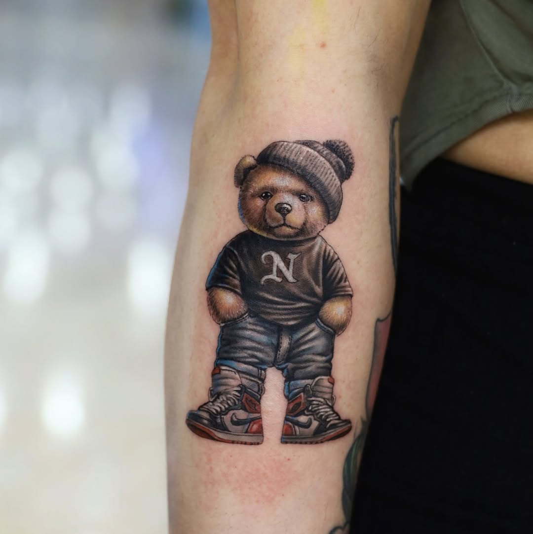 32 Teddy Bear Tattoo Ideas: Cute Tiny Fine Line Designs for Men & Women, From Childhood Stencils to Traditional Styles