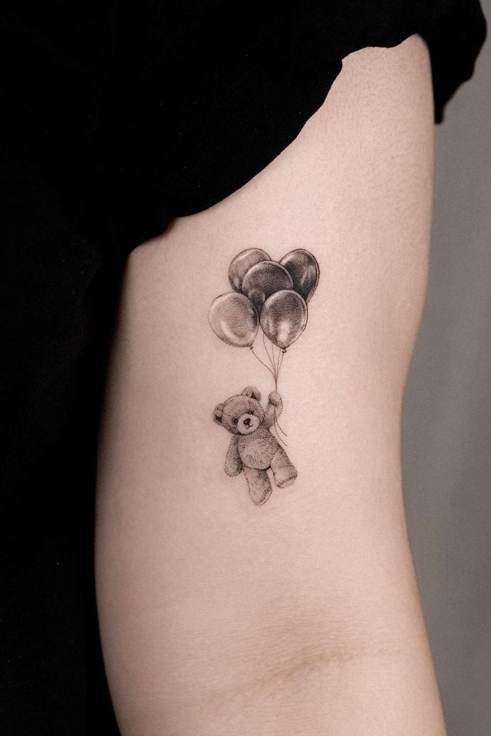 32 Teddy Bear Tattoo Ideas: Cute Tiny Fine Line Designs for Men & Women, From Childhood Stencils to Traditional Styles