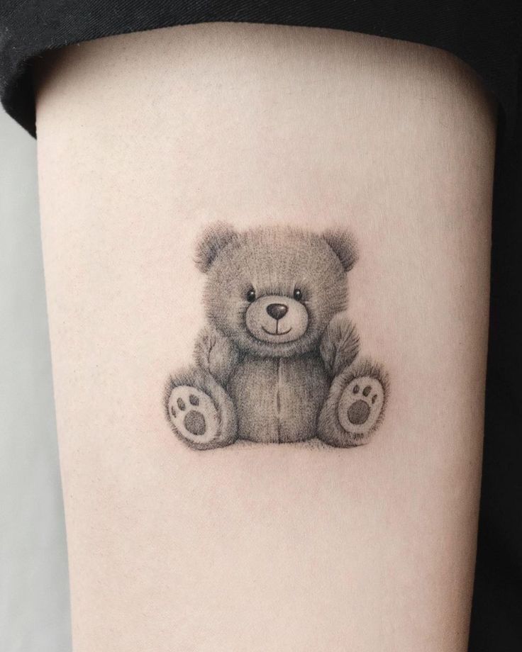 32 Teddy Bear Tattoo Ideas: Cute Tiny Fine Line Designs for Men & Women, From Childhood Stencils to Traditional Styles