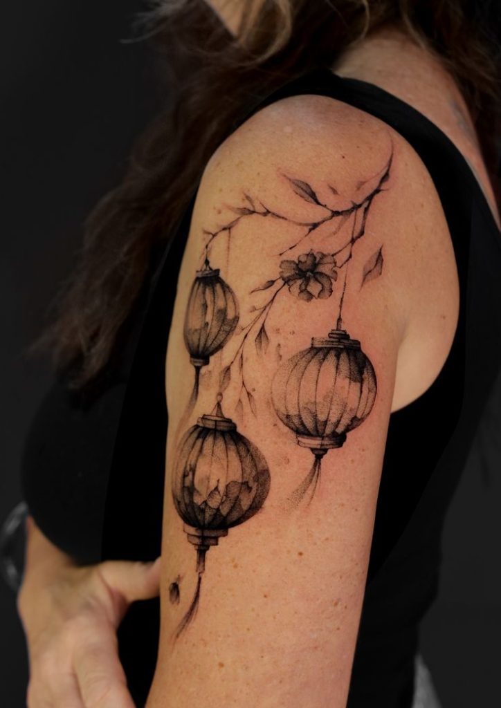 Lantern Tattoo Ideas – Symbolic Light, Gothic, Floral and Fine Line ...