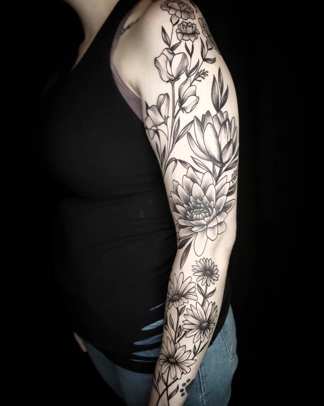 28 Flower Sleeve Tattoo Ideas: Fine Line Floral Designs, Butterfly Accents, And Bold Color Sleeves For Women