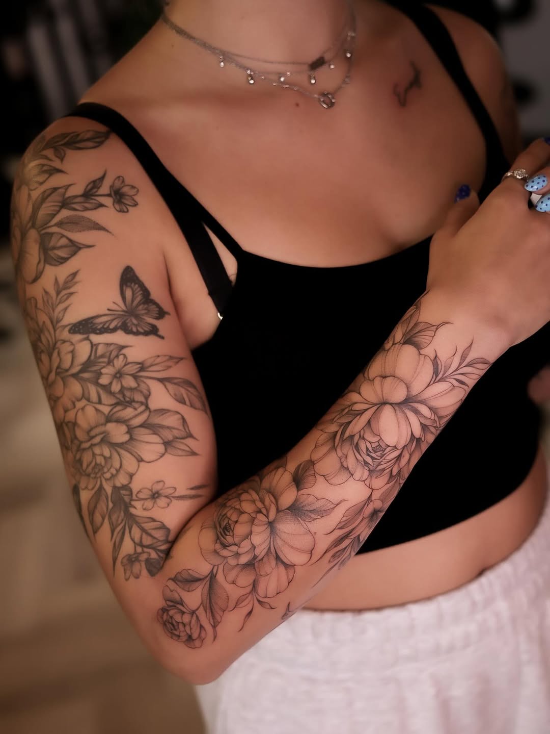 28 Flower Sleeve Tattoo Ideas: Fine Line Floral Designs, Butterfly Accents, And Bold Color Sleeves For Women