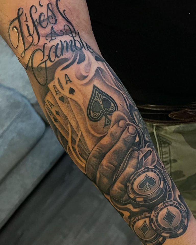 Gambling Tattoo Ideas for Men and Women: Vegas Sleeve Designs, Money ...