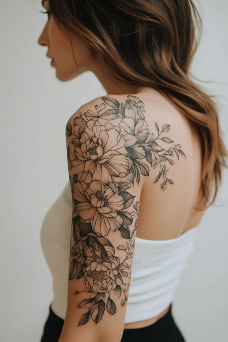28 Flower Sleeve Tattoo Ideas: Fine Line Floral Designs, Butterfly Accents, And Bold Color Sleeves For Women