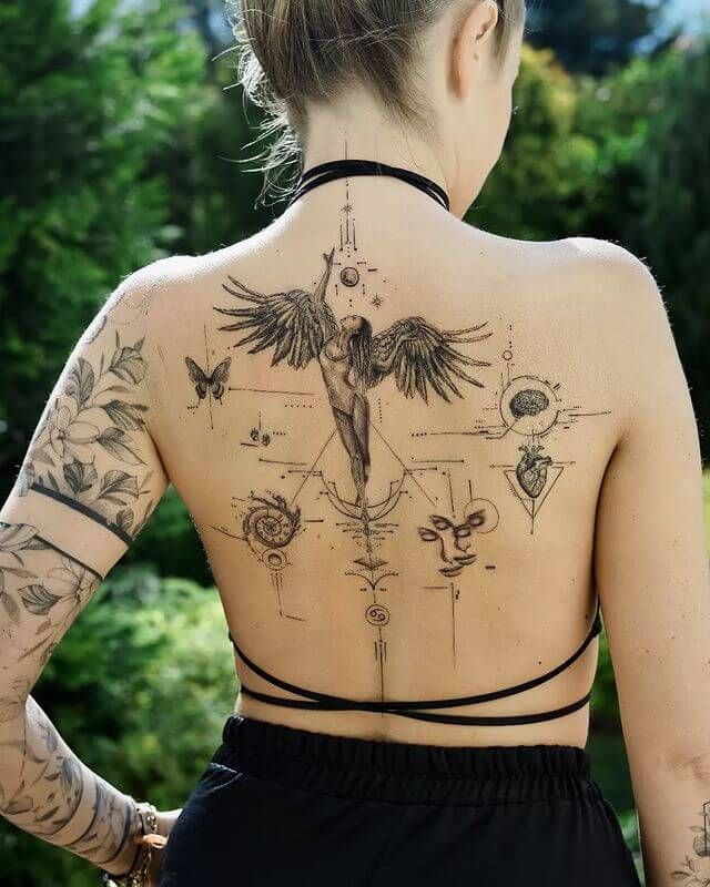 30 Back Tattoo Women: Bold Statements, Fine Line Details, and Meaningful Designs