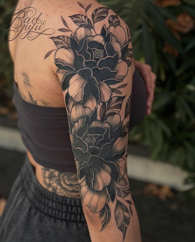 Black Tattoo Ideas for Men and Women: Bold Designs, Cover Up, Full Arm ...