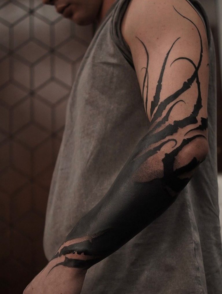 Black Tattoo Ideas for Men and Women: Bold Designs, Cover Up, Full Arm ...