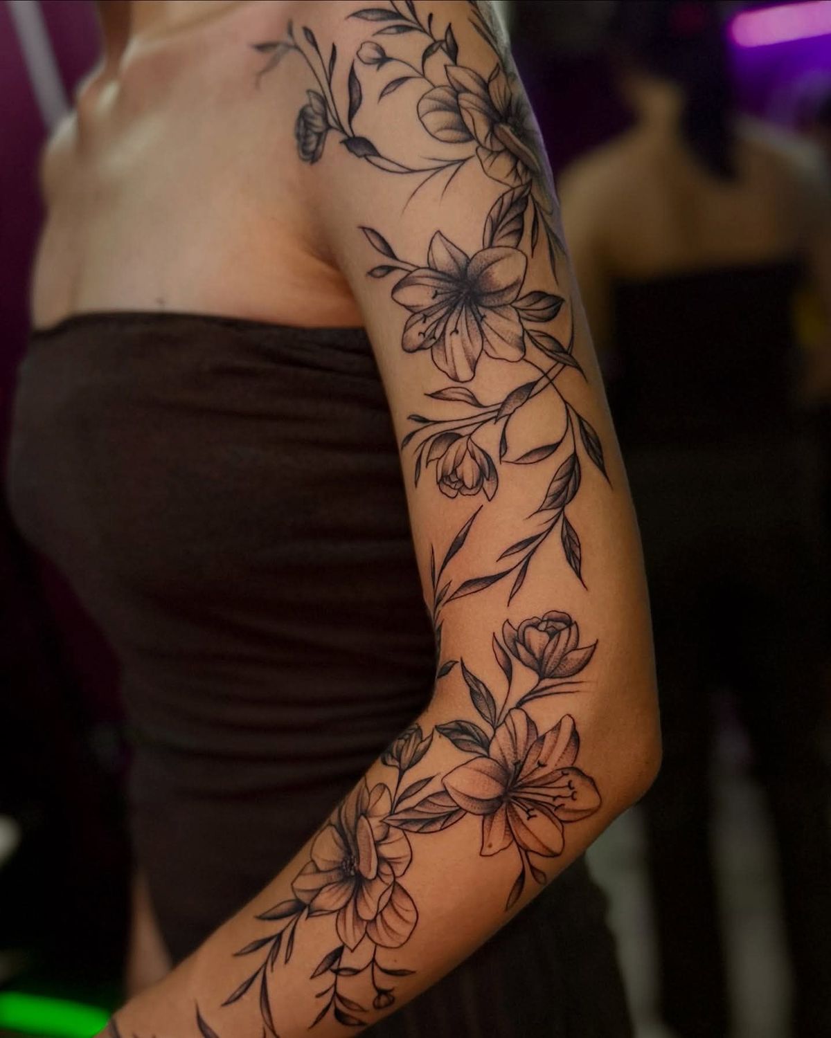 28 Flower Sleeve Tattoo Ideas: Fine Line Floral Designs, Butterfly Accents, And Bold Color Sleeves For Women