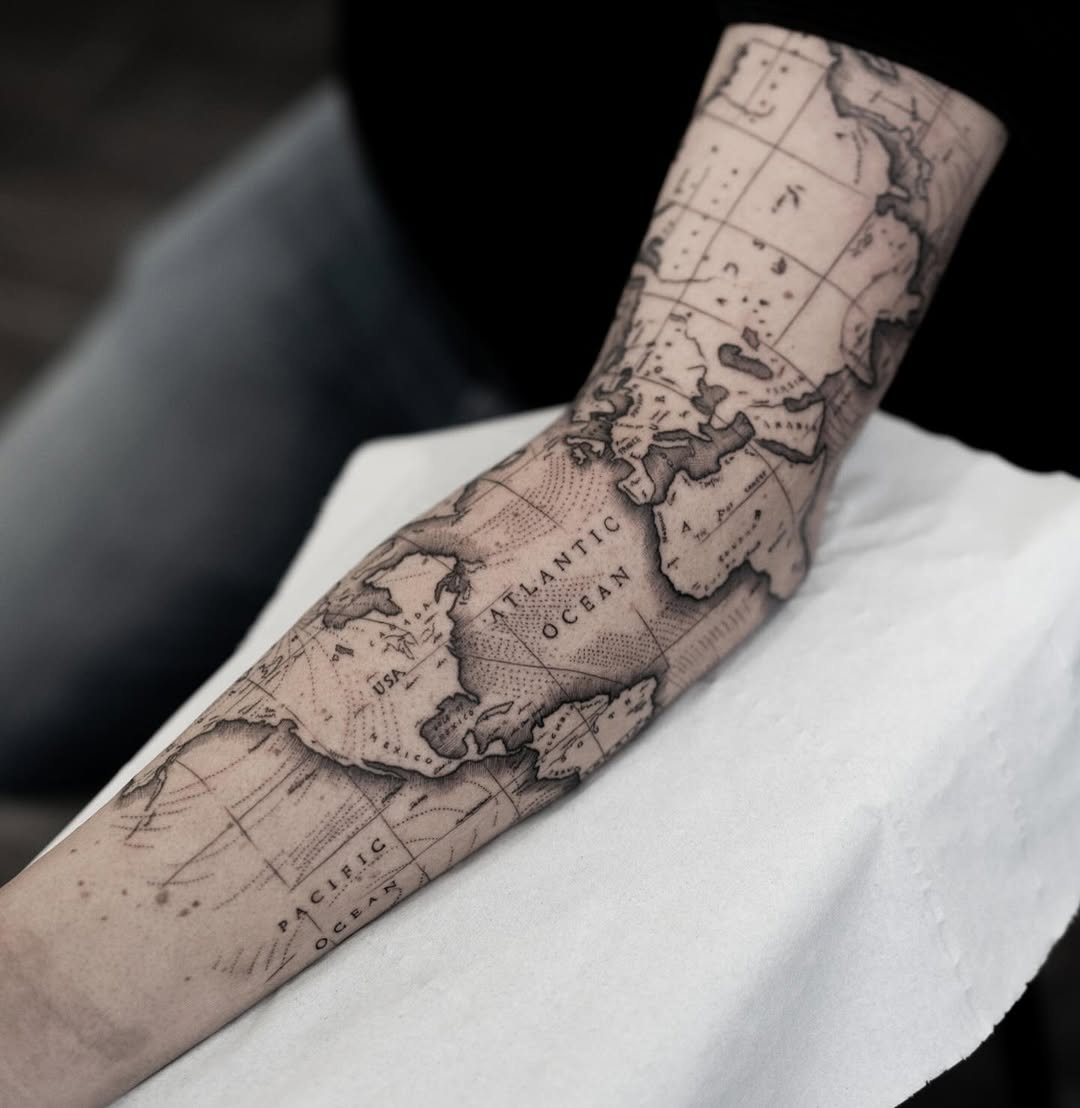 30 Map Tattoo Ideas: Meaningful Designs for Travelers, Dreamers, and Adventurers
