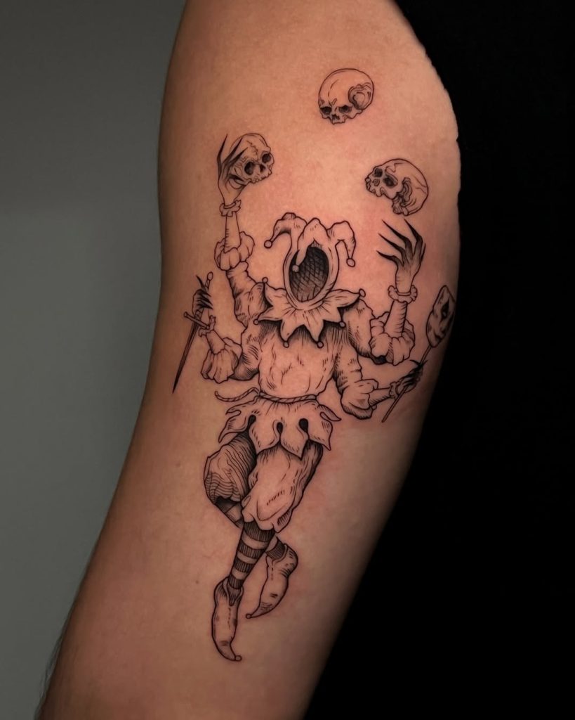 Jester Rippedtattoo Jester Tattoo Ideas β Dark Joker, Medieval Clown, Gothic & Traditional ...