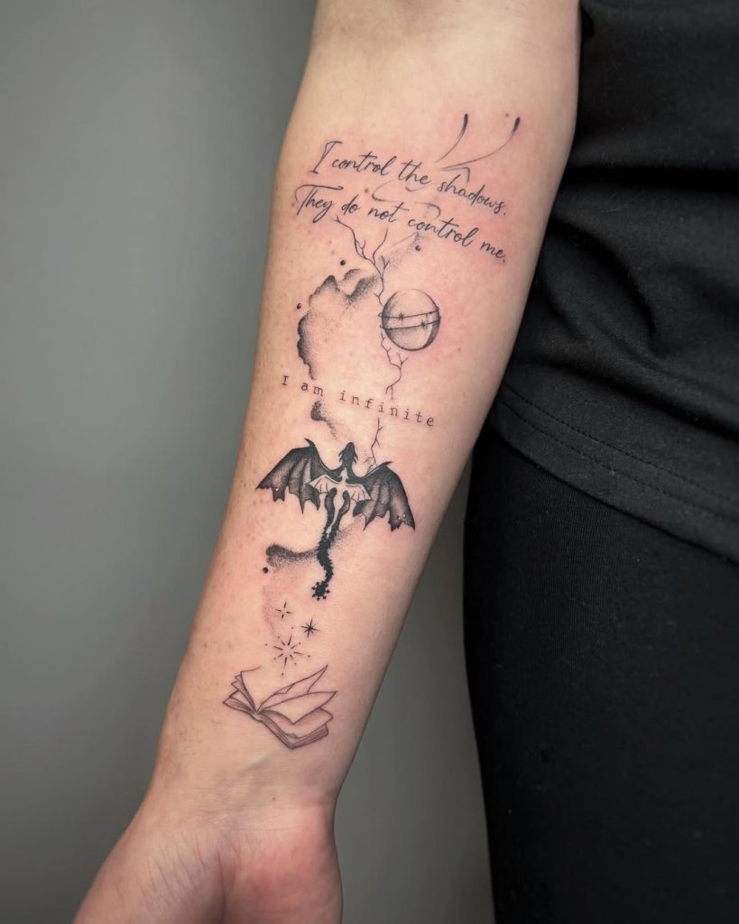 4th Ink Design Fourth Wing Tattoo Ideas 2026: Dragon Designs, Minimalist Ink, Tairn ...