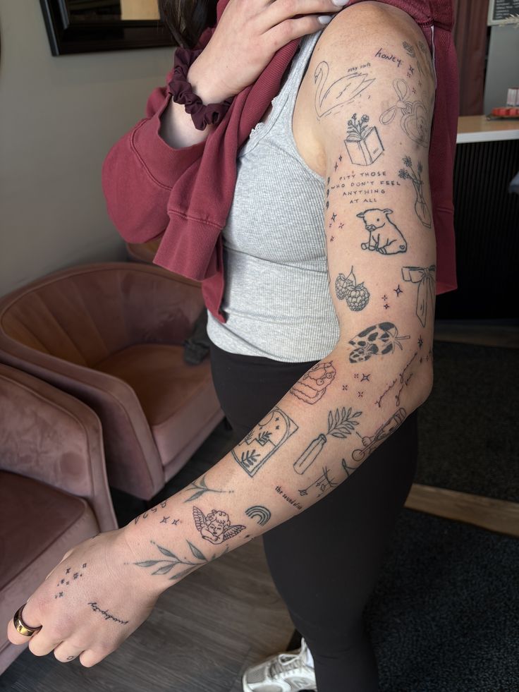 30 Sticker Sleeve Tattoo Ideas 2026: The Art of Curated Chaos