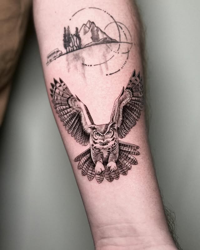 26 Owl Tattoo Ideas 2026 That Blend Dark Realism, Fine Line Art, and Timeless Symbolism