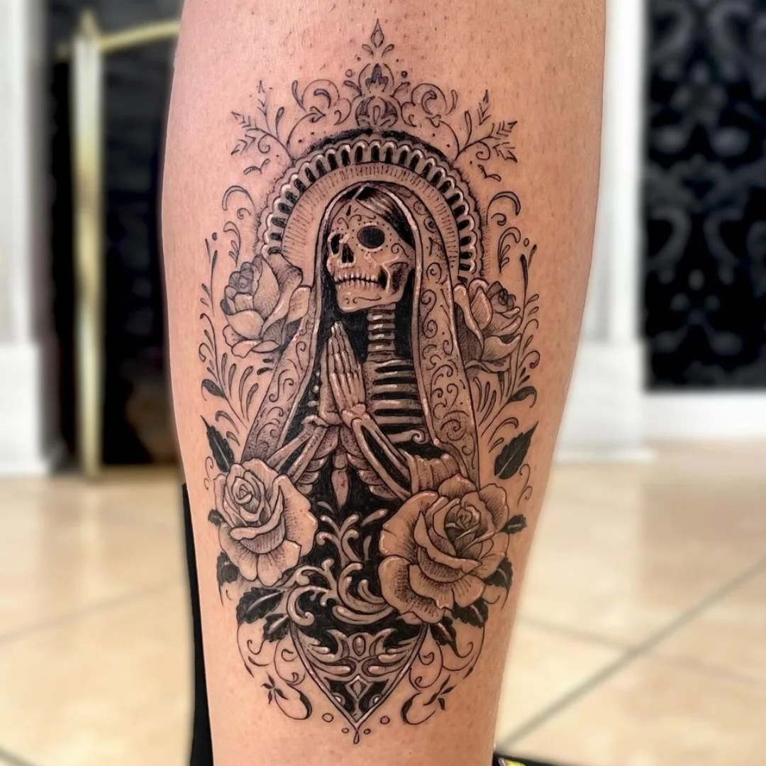31 Santa Muerte Tattoo Ideas 2026: Powerful Designs with Meaning, Faith, and Timeless Black & Grey Style