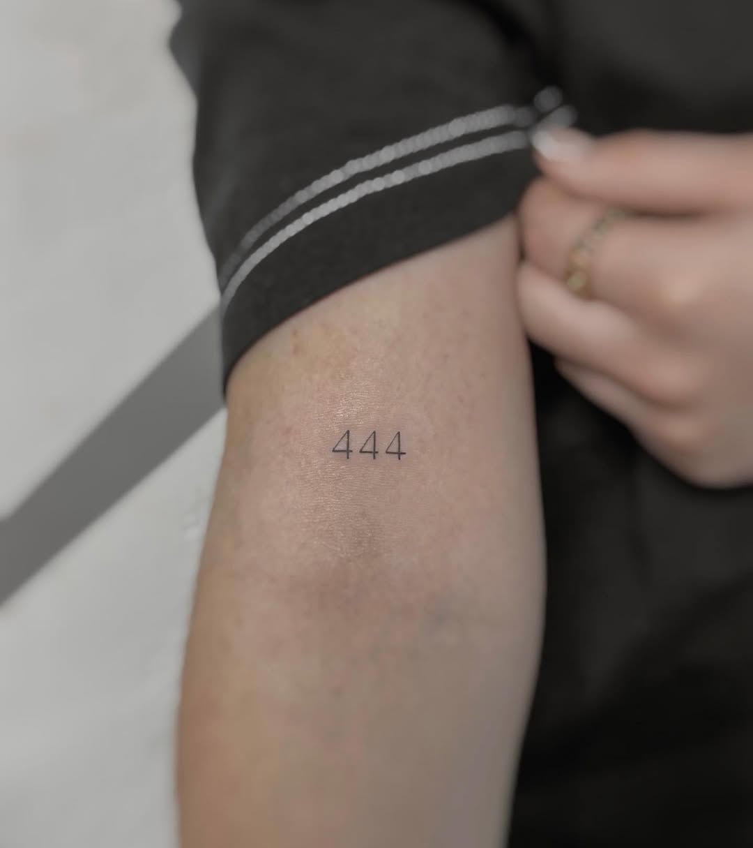 26 Ideas 444 Tattoo 2026: Meaningful Angel Number Designs, Placement Ideas & Modern Inspiration